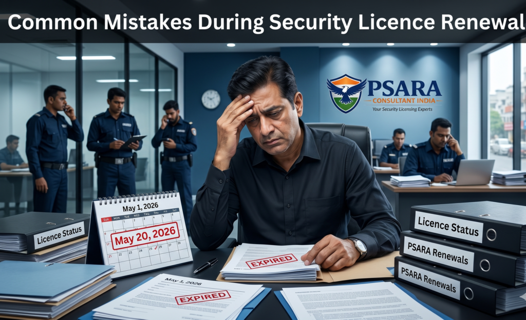 Security licence renewal in Rajasthan/India