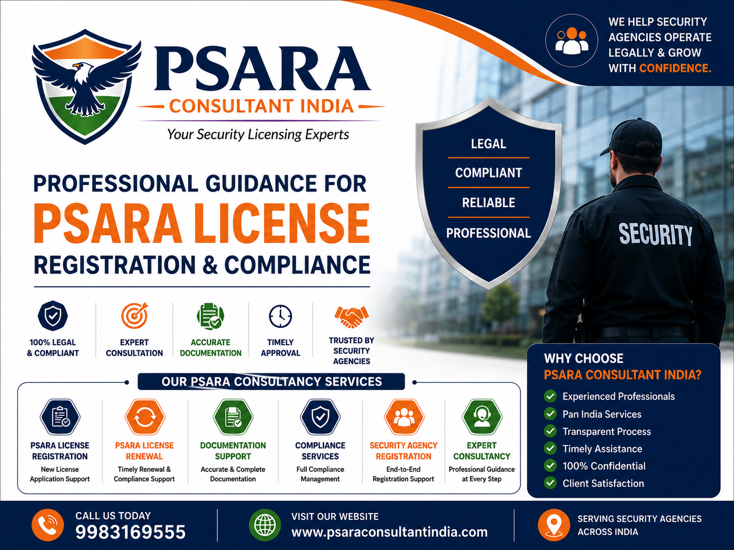 PSARA Licence Consultant India providing Security Licence Registration and PSARA approval services for private security agencies across India.PSARA Licence Consultant India providing Security Licence Registration and PSARA approval services for private security agencies across India.
