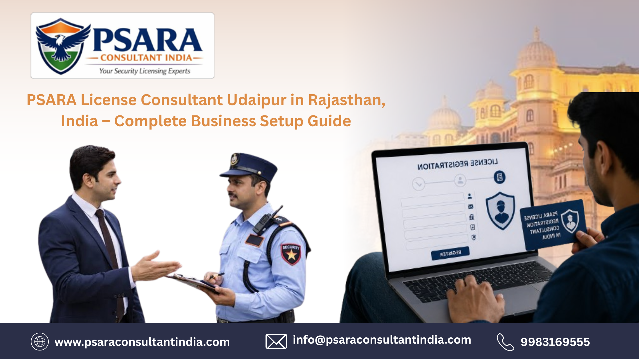 PSARA License Consultant Udaipur, Rajasthan business setup guide.